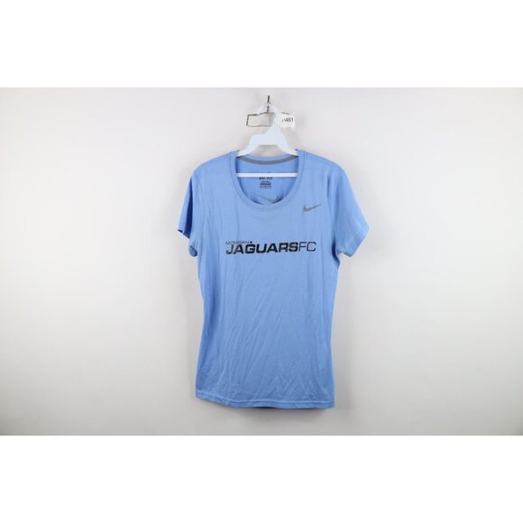 Nike Soccer Womens Medium Spell Out Michigan Jaguars FC Short Sleeve T-Shirt - Picture 1 of 13